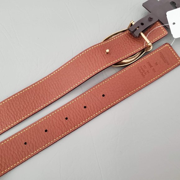 NEW COACH C Buckle logo Reversible leather belt - Picture 6 of 8